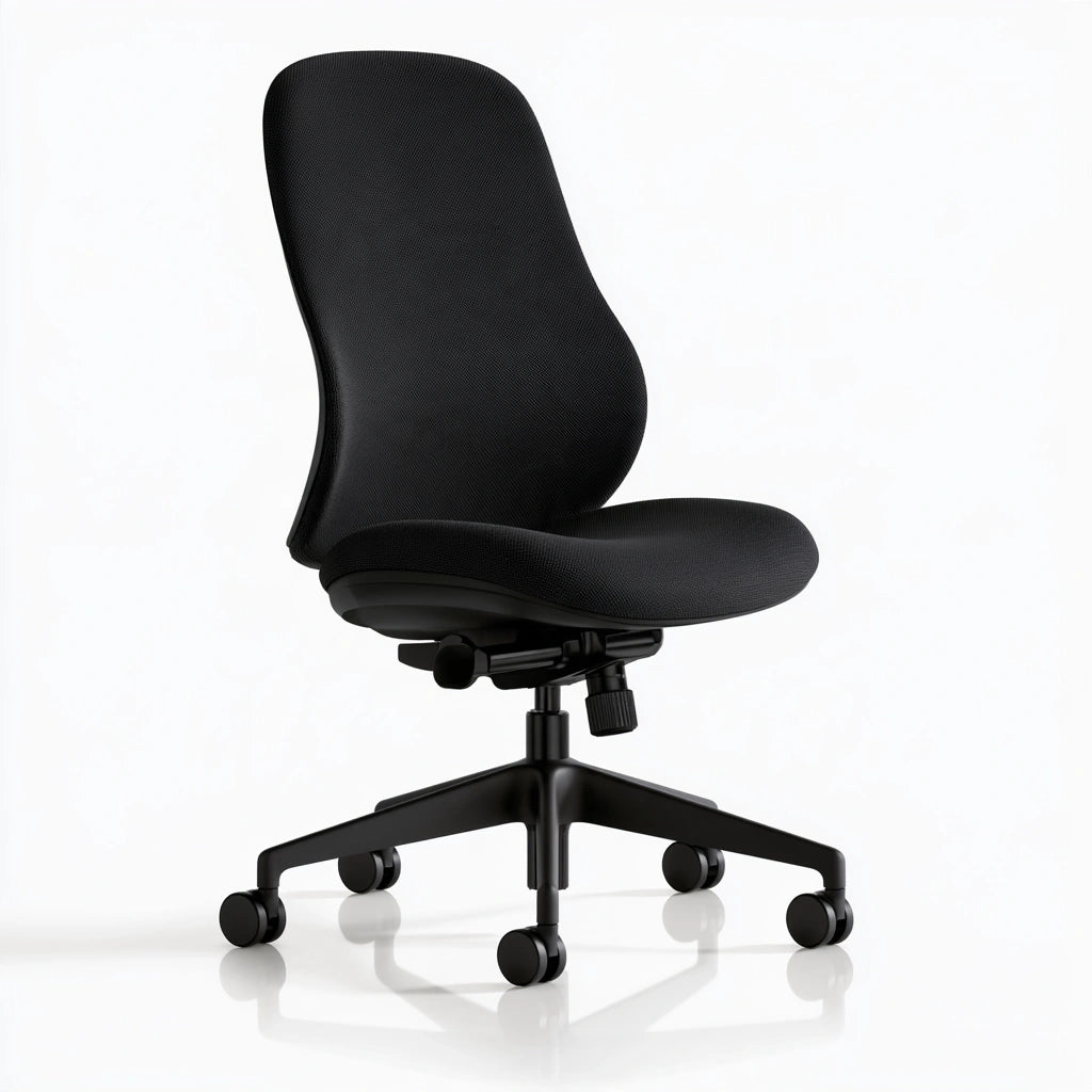 Ergonomischer Bürostuhl, mit klarer Formgebung, Farbe: schwarz
