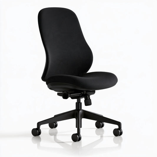 Ergonomischer Bürostuhl, mit klarer Formgebung, Farbe: schwarz