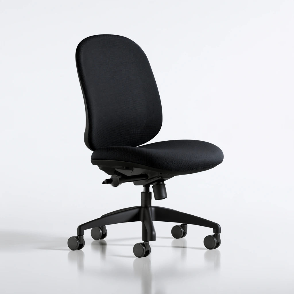 Ergonomischer Bürostuhl, mit klarer Formgebung, Farbe: schwarz