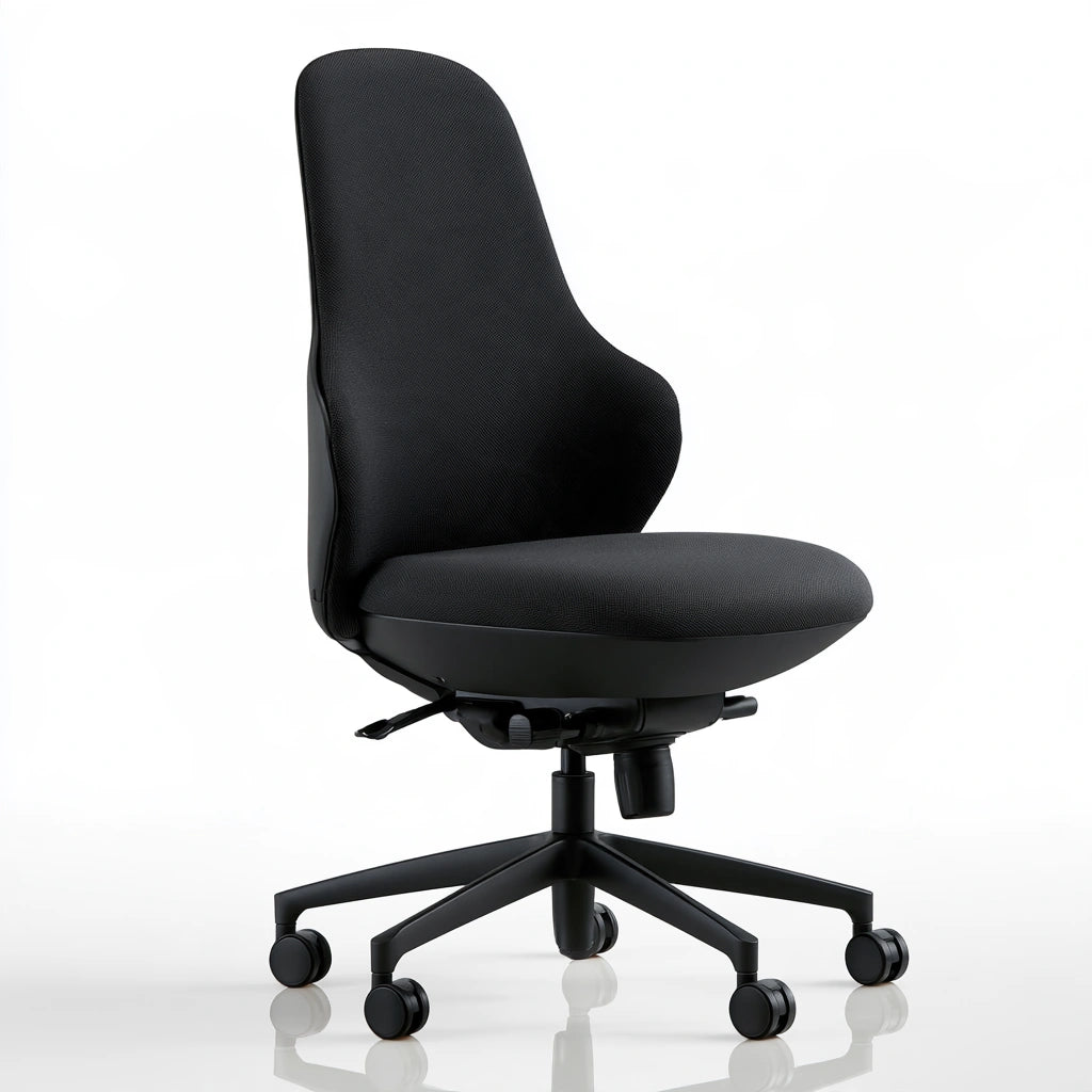 Ergonomischer Bürostuhl, mit klarer Formgebung, Farbe: schwarz