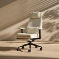 Ergonomischer Bürostuhl, mit Stoffbezug, Farbe: weiß