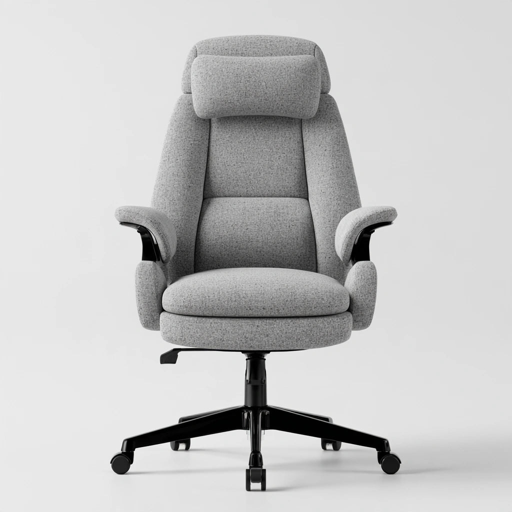 Ergonomischer Bürostuhl, mit Stoffbezug, Farbe: hellgrau