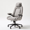 Ergonomischer Bürostuhl, mit Stoffbezug, Farbe: hellgrau