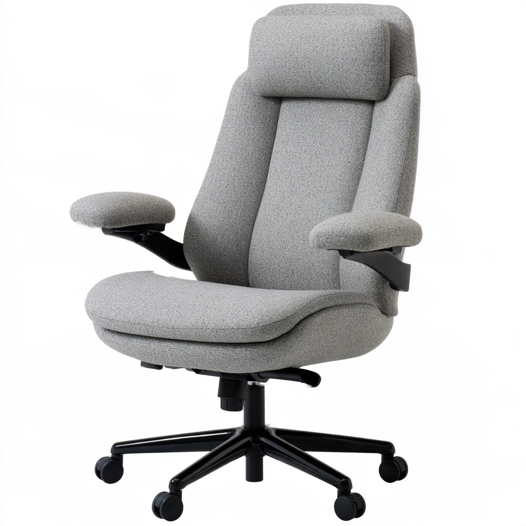 Ergonomischer Bürostuhl, mit Stoffbezug, Farbe: hellgrau