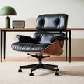 Ergonomischer Bürostuhl, mit Lederbezug, Farbe: schwarz